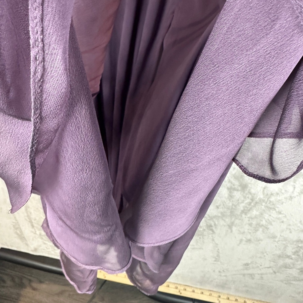 Adrianna Papell for E! Live From The Red Carpet Purple Pleated Gown Dress 14 - Picture 7 of 10